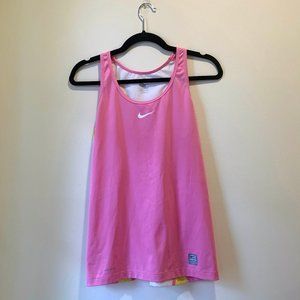 Nike Pro Dri Fit Pink Racerback Top w Mesh- Size S